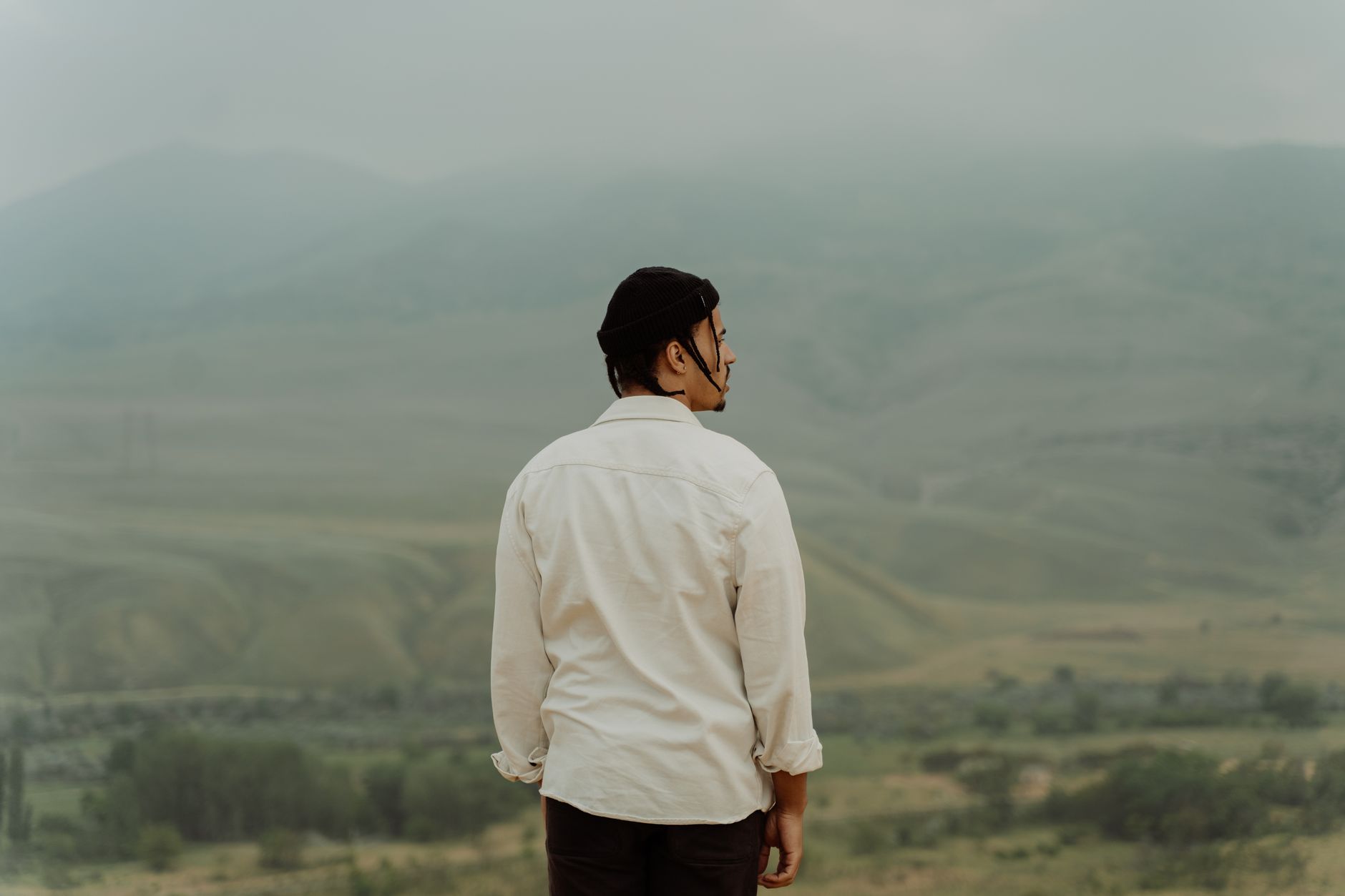 Travel writer documenting in nature